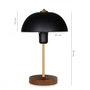 Opviq Lámpara de Mesa de Metal Negra AYD-2795